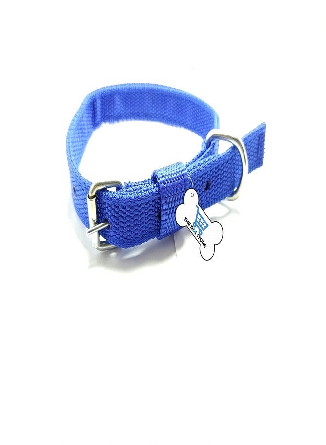 THE DDS STORE Dog Belt Combo of Dog Collar with Dog Leash Specially for Small Breeds Dog Collar Leash 0.75 inch (Medium, Blue) - Image 3
